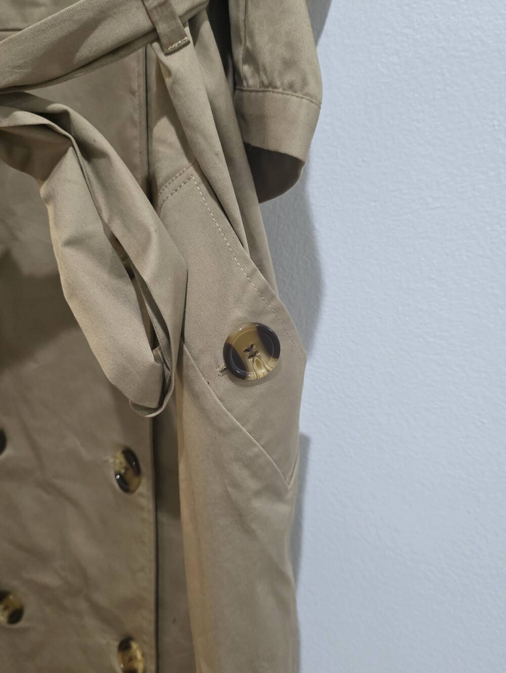 Eloquii Khaki Off-The-Shoulder Trench Dress Size 18 - Picture 4 of 9